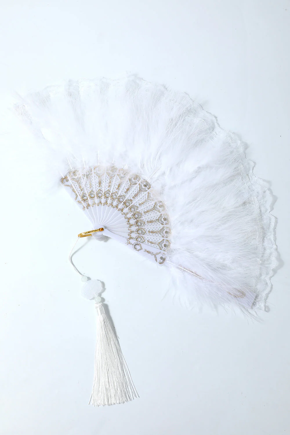 1920s Feather Lace Fan - Image 6