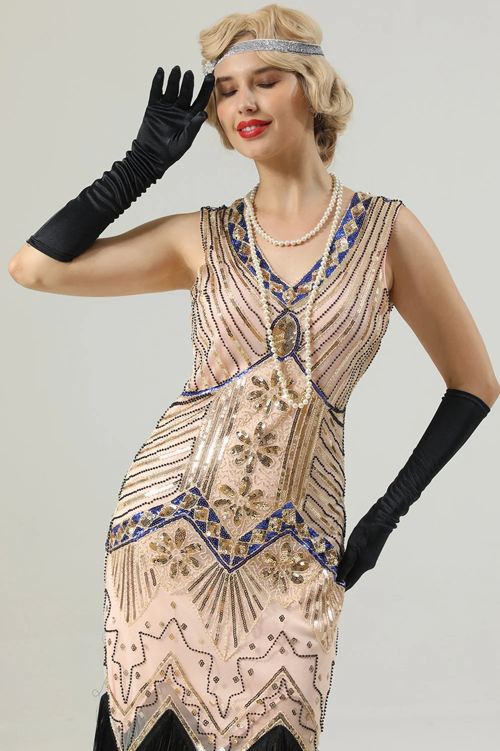 1920s Sleeveless Gatsby Dress - Image 12