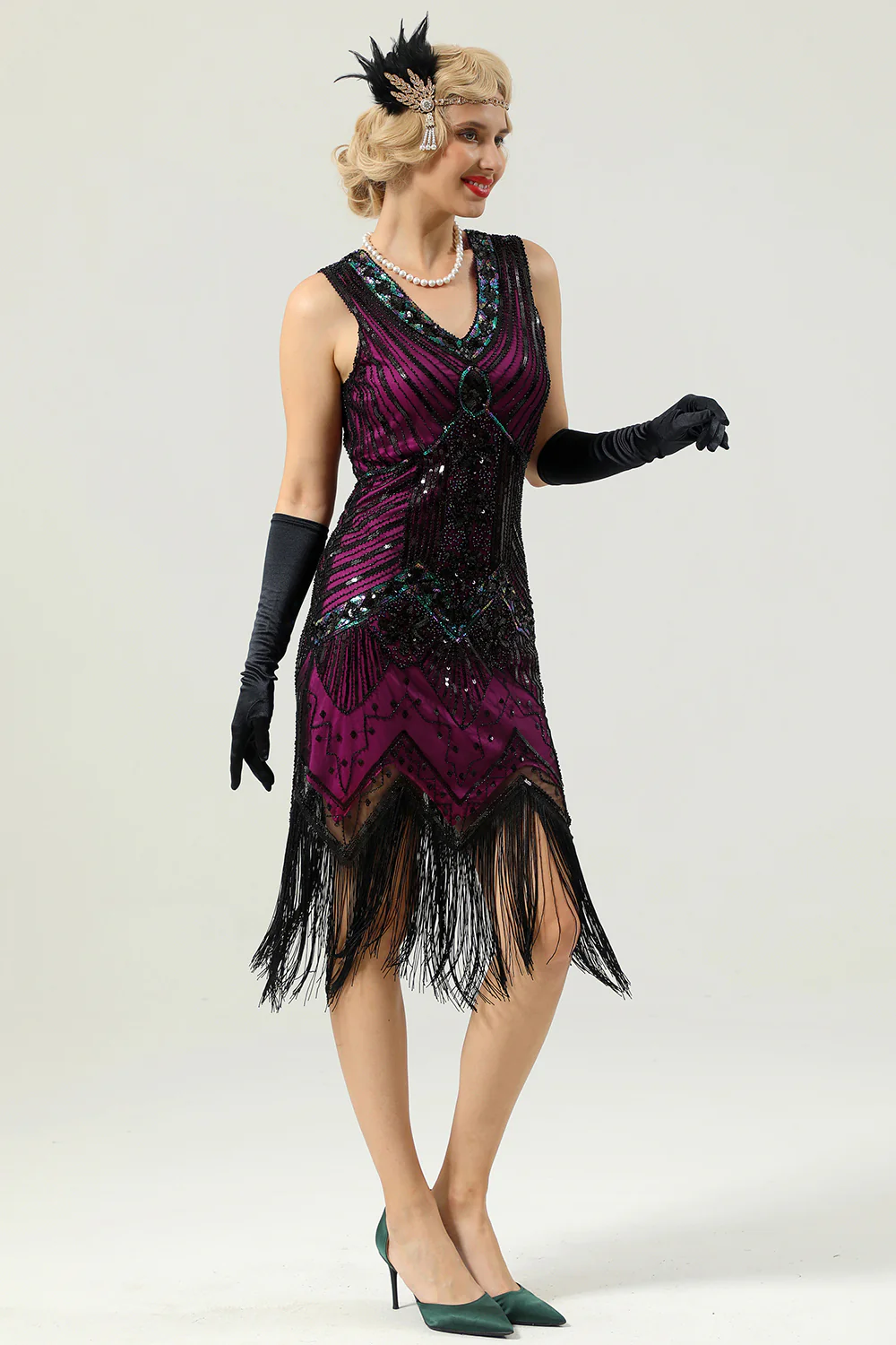 1920s Sleeveless Gatsby Dress - Image 6