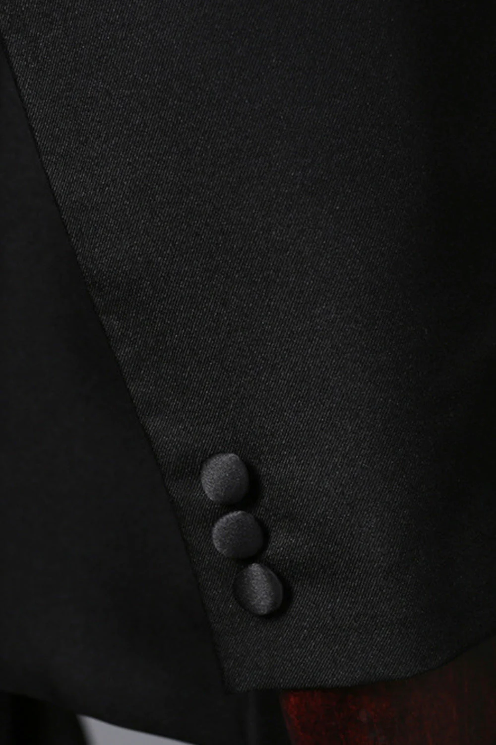 Black 2 Piece Peak Lapel Slim Fit Men's Suits - Image 7