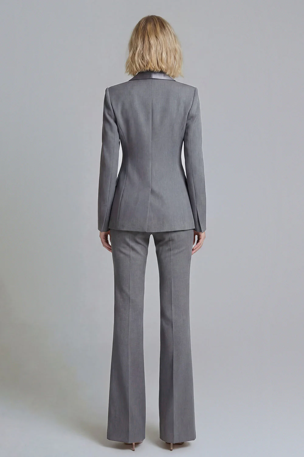 2 Piece Fresh Emerald Shawl Lapel Double Breasted Women's Work Suits - Image 14