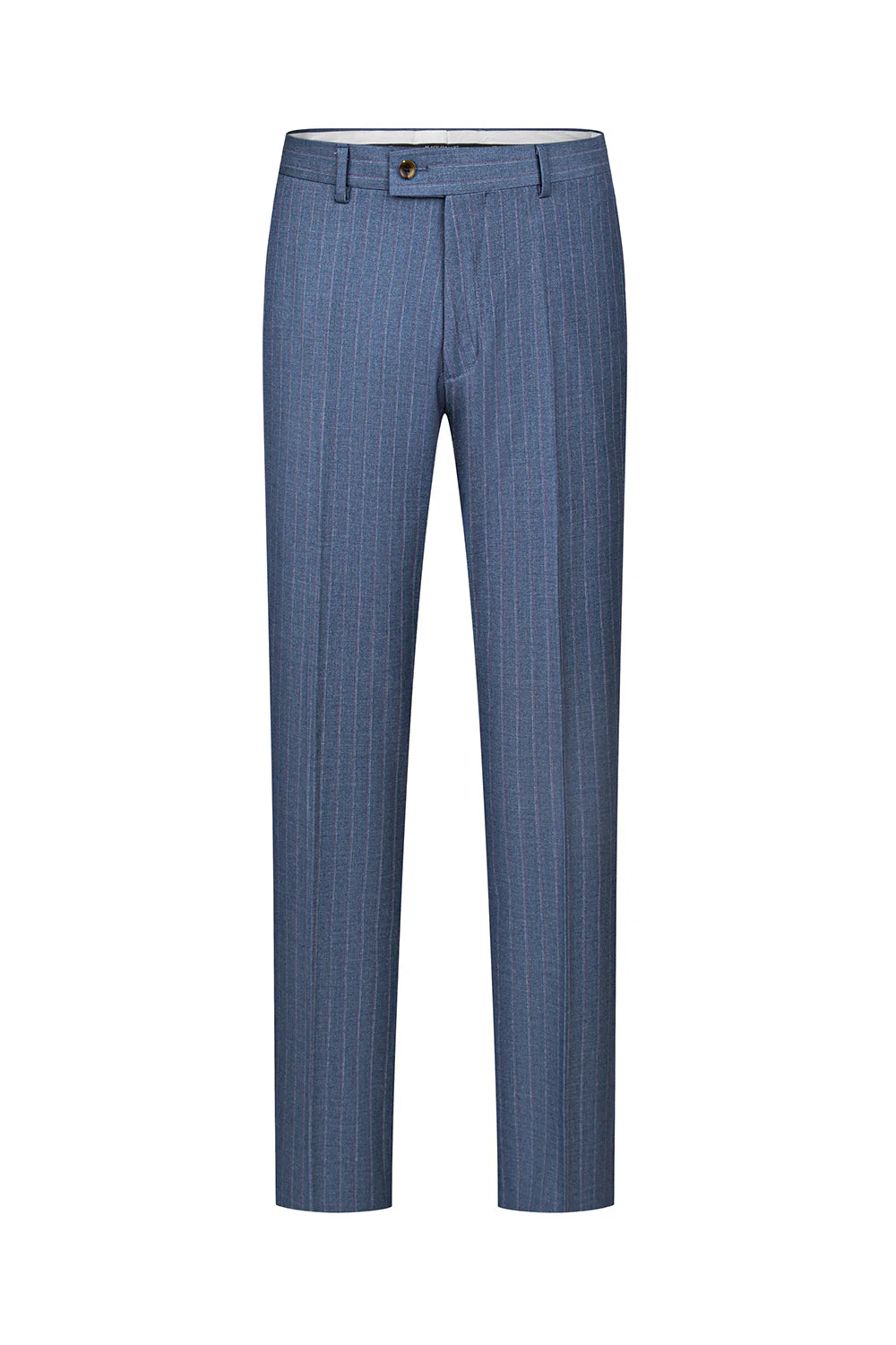 3 Piece Blue Peak Lapel One Button Men's Prom Suits - Image 17