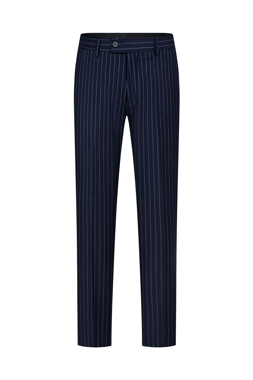 3 Piece Blue Peak Lapel One Button Men's Prom Suits - Image 5