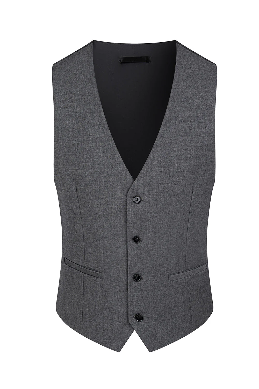 3 Piece Blue Peak Lapel One Button Men's Prom Suits - Image 8