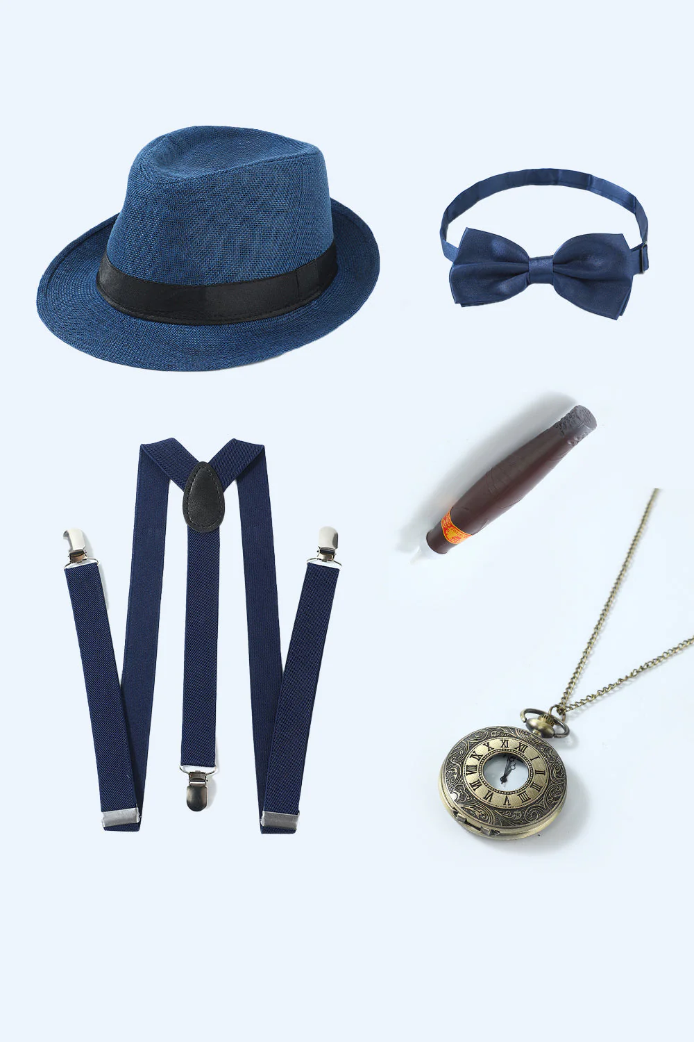 Black 1920s Accessories Set for Men - Image 11