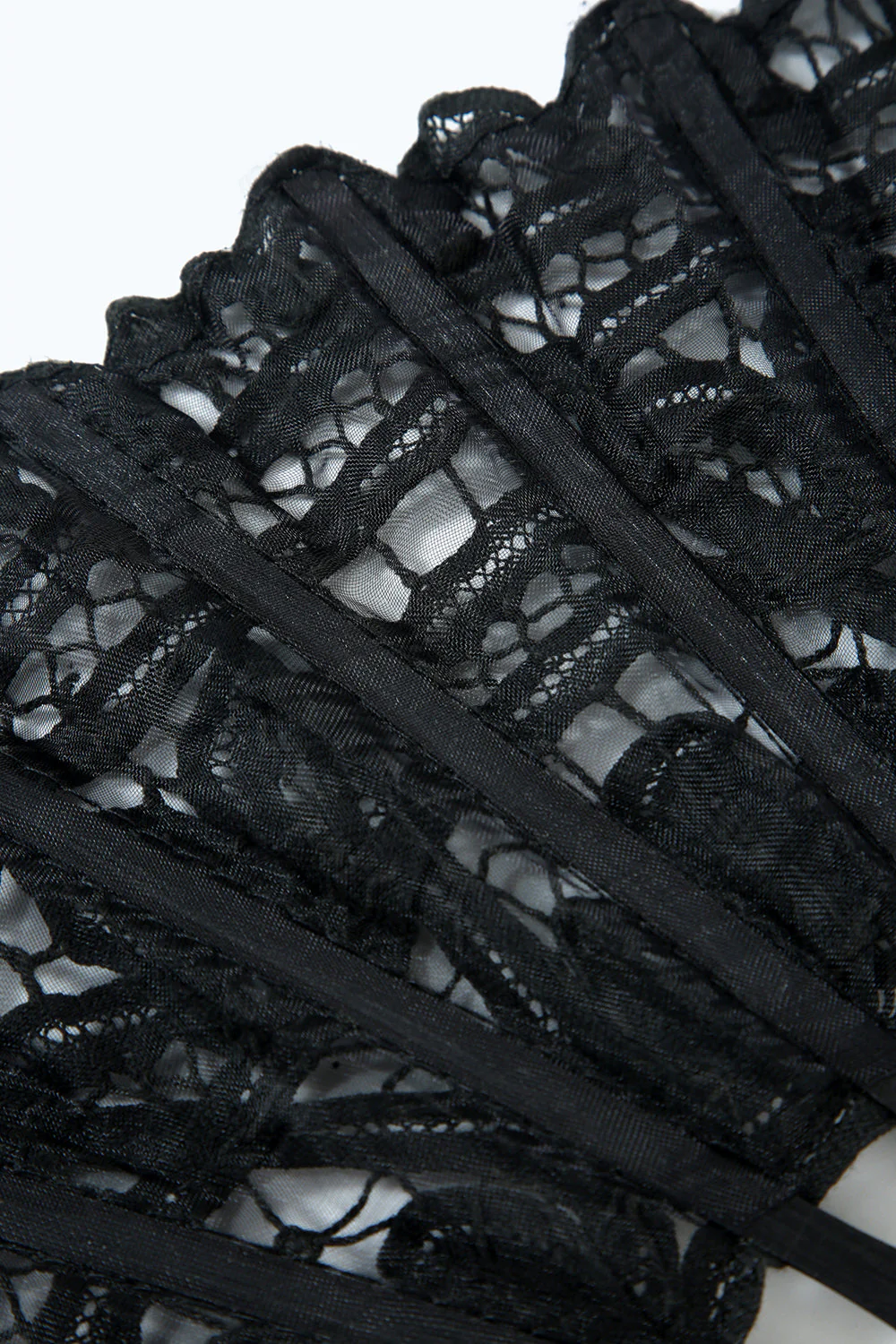 Black 1920s Fan with Fringes - Image 5