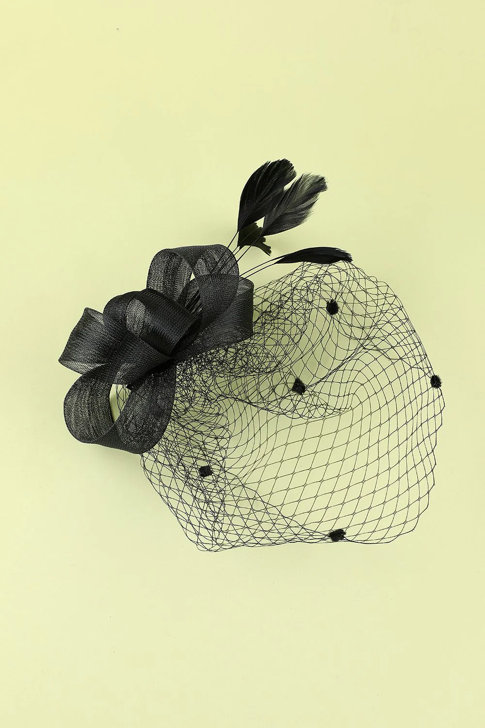 Black 1920s Feather Headband - Image 6