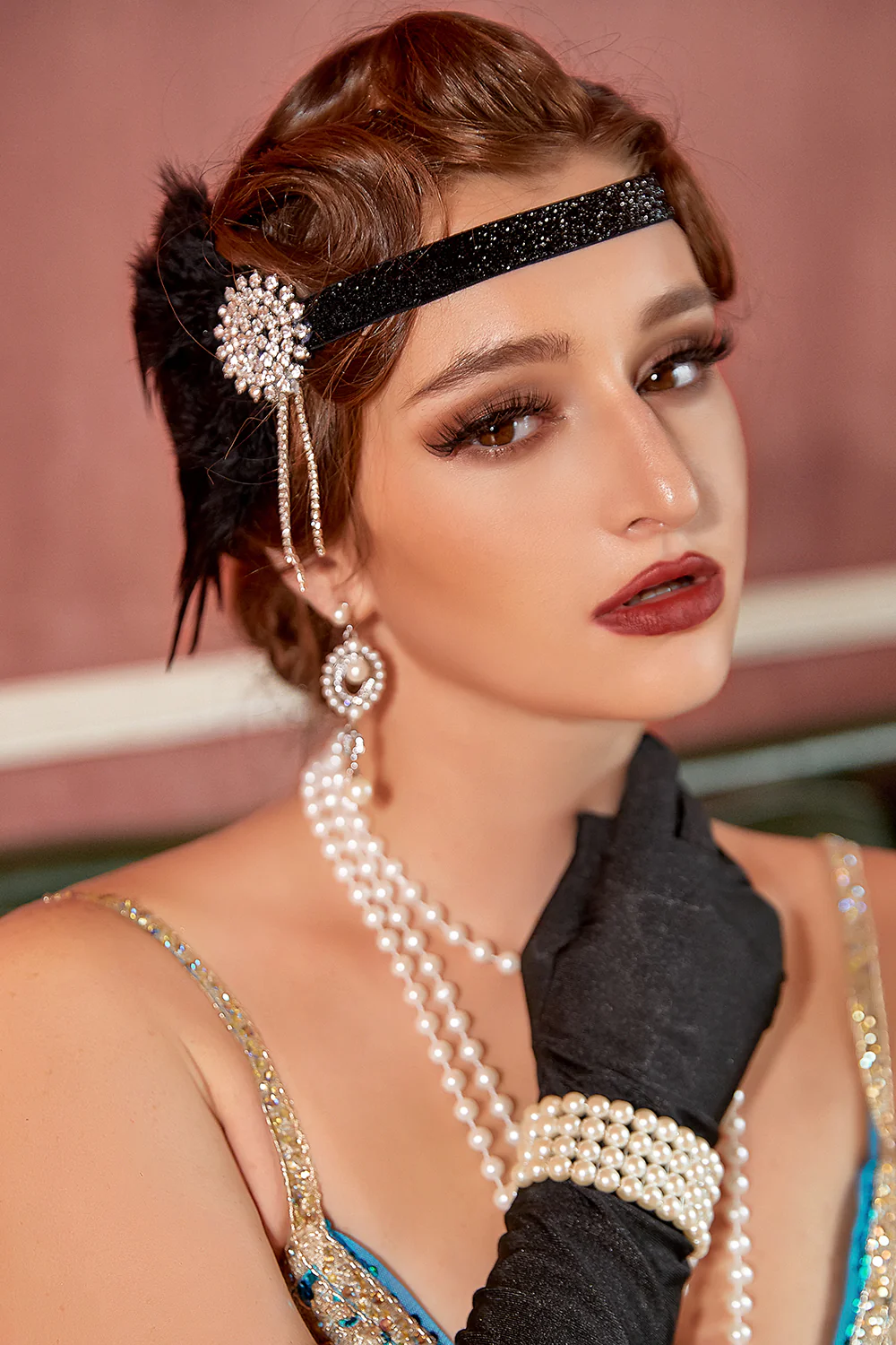 Black 1920s Party Accessories Sets - Image 2