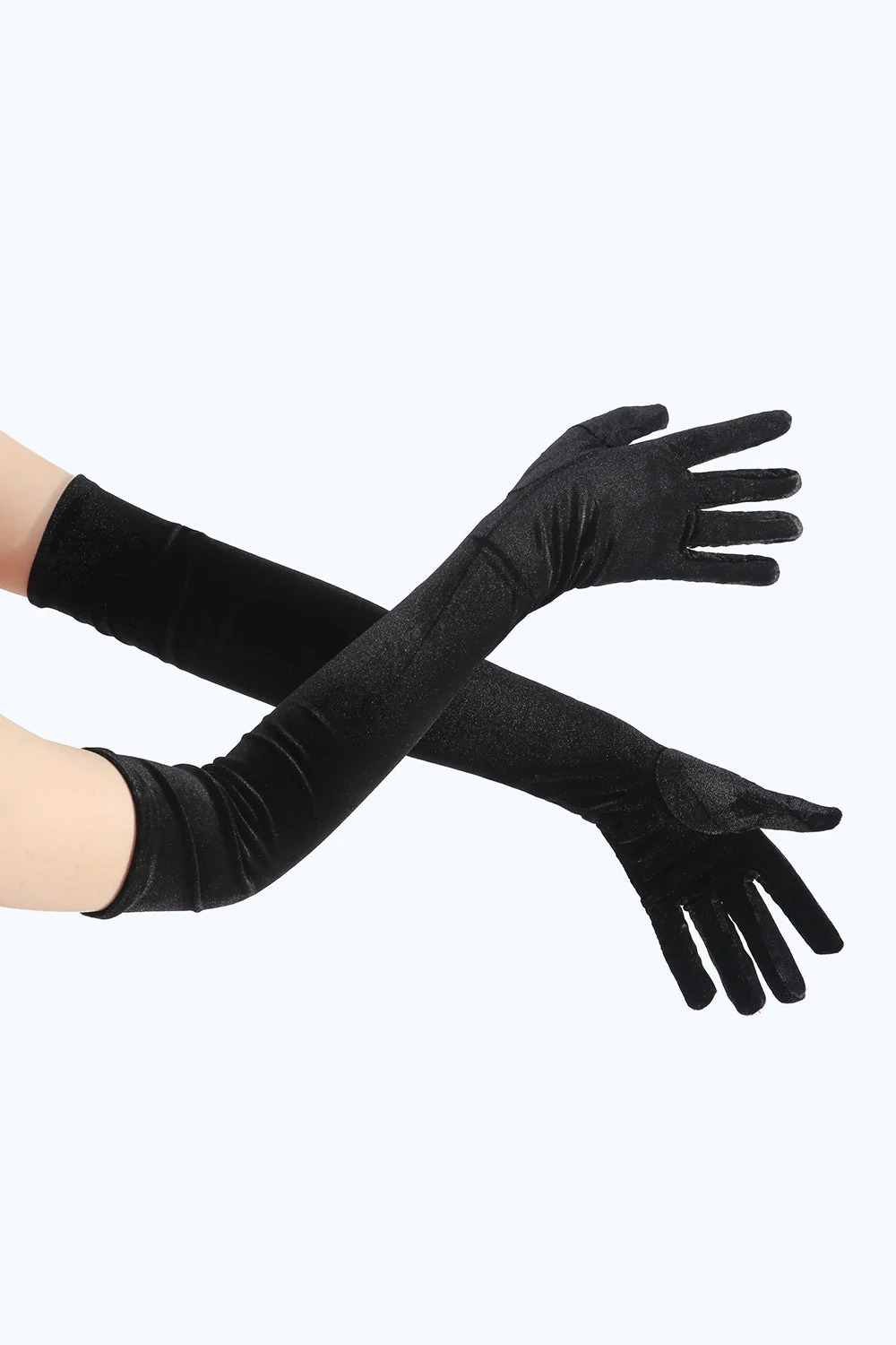 Black 1920s Party Gloves - Image 2