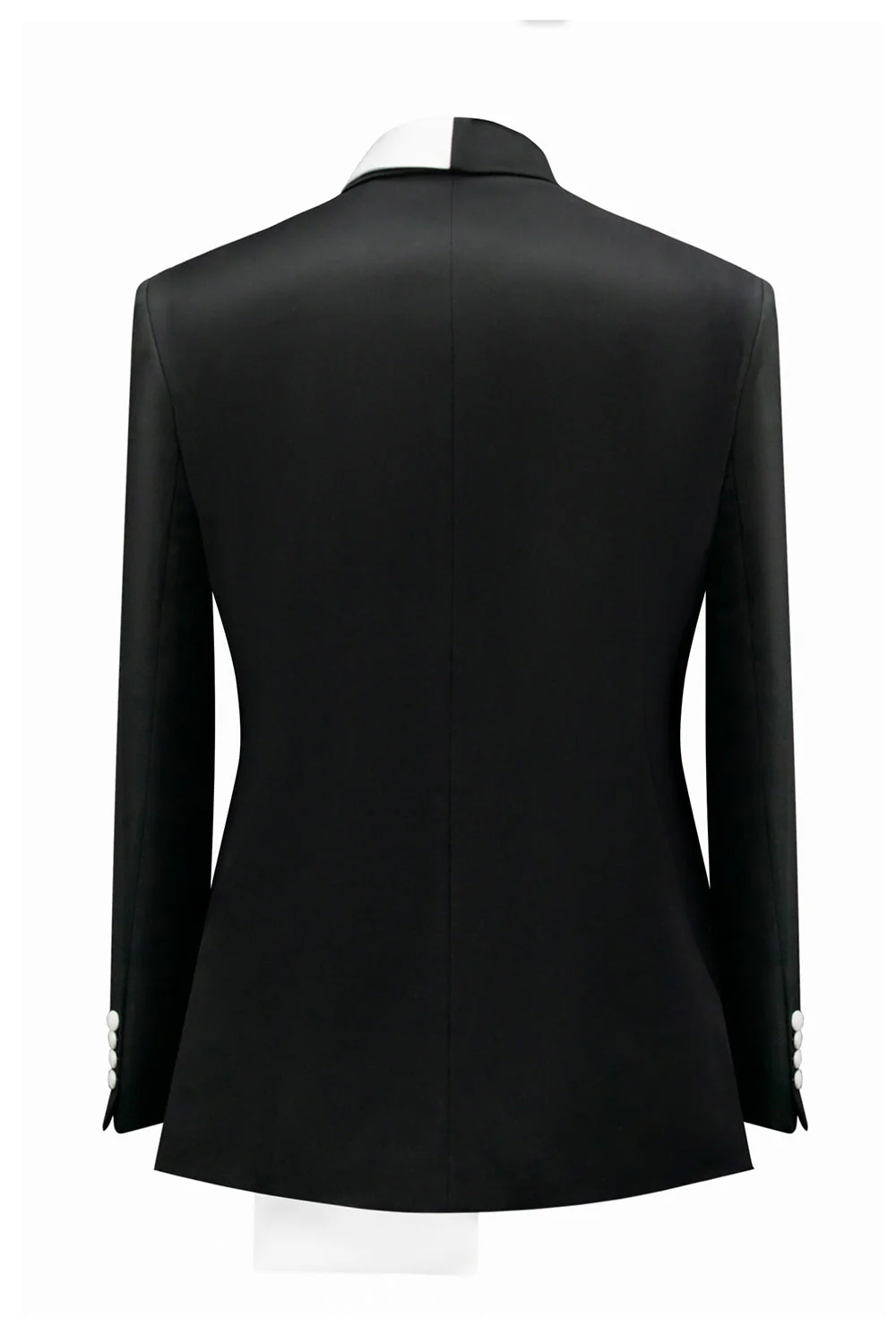 Black 2 Piece One Button Notched Lapel Men's Prom Suits - Image 2