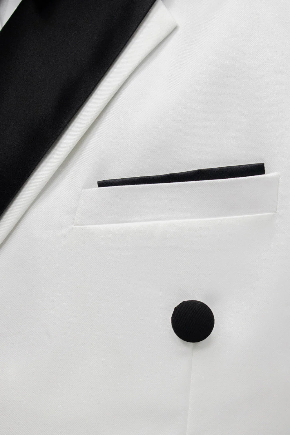 Black 2 Piece One Button Notched Lapel Men's Prom Suits - Image 9