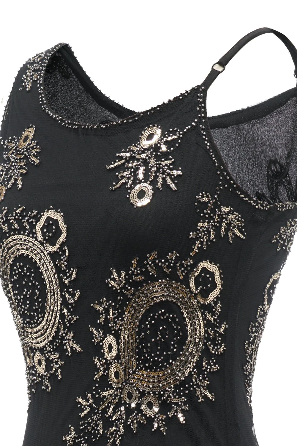 Black Fringe Seuqins Gatsby Dress - Image 5