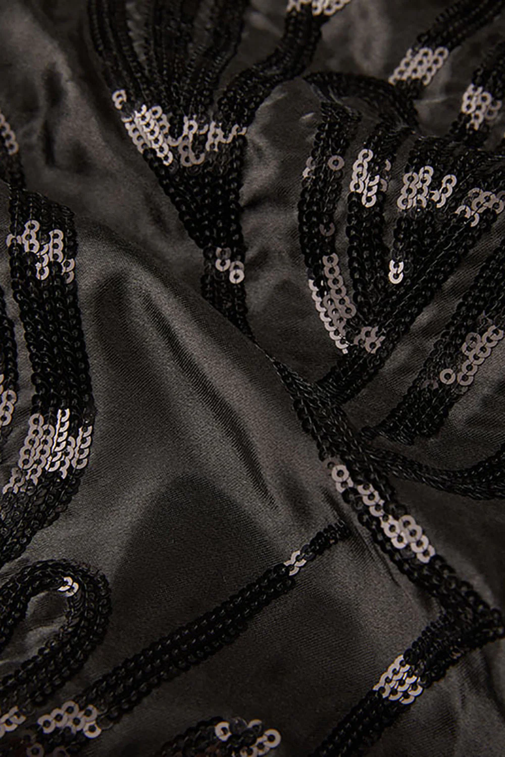 Black Jacquard One Button Men's Blazer - Image 3