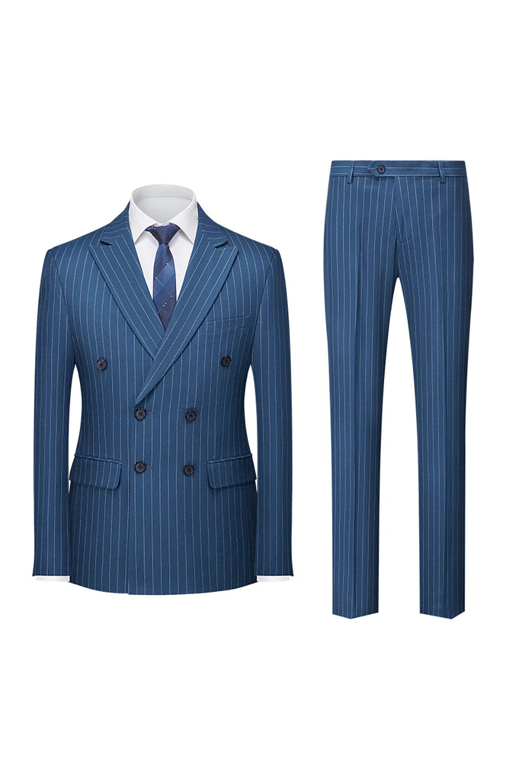 Black Peak Lapel 2 Piece Men Suits - Image 9