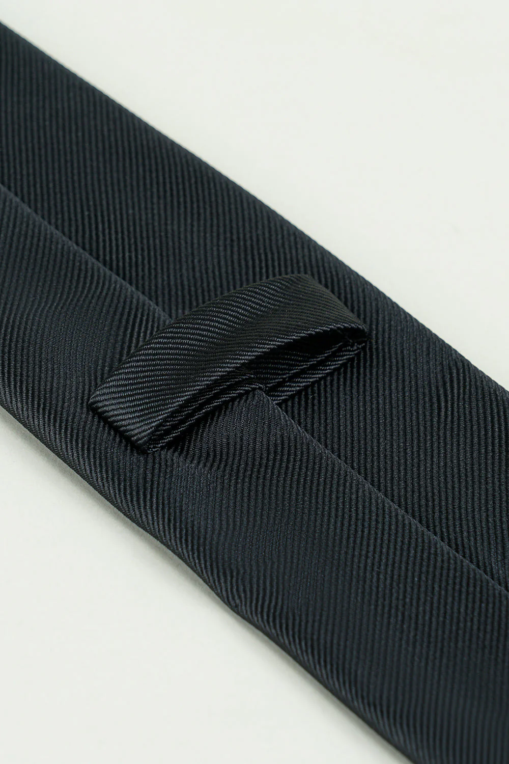 Black Solid Satin Party Tie - Image 4