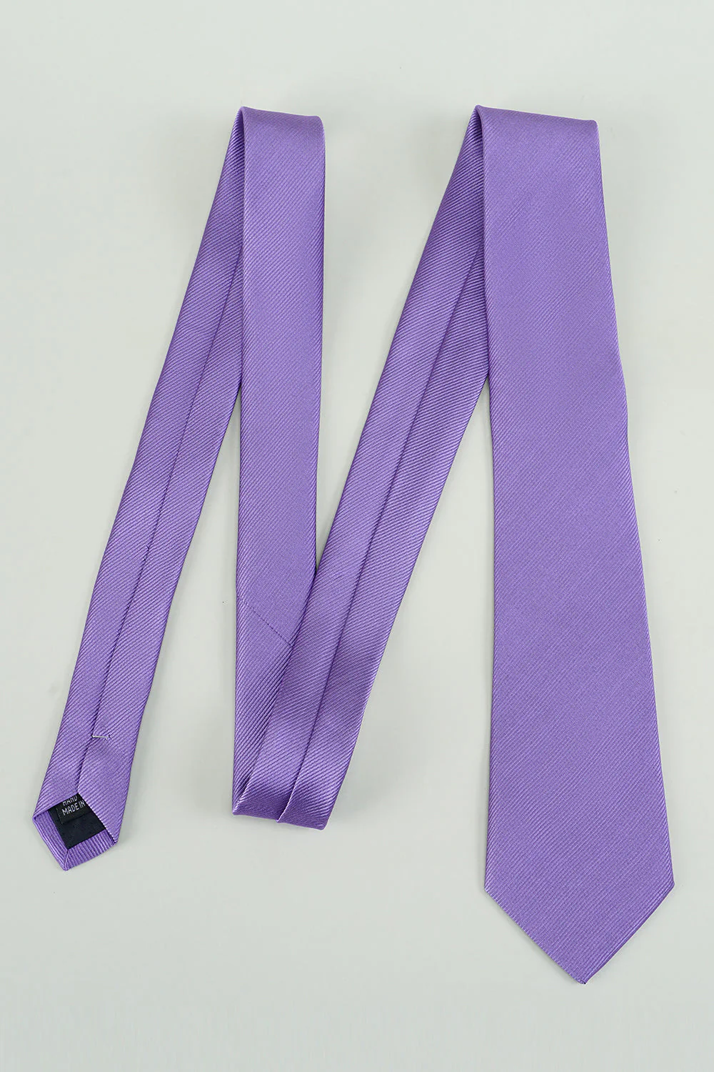 Black Solid Satin Party Tie - Image 6