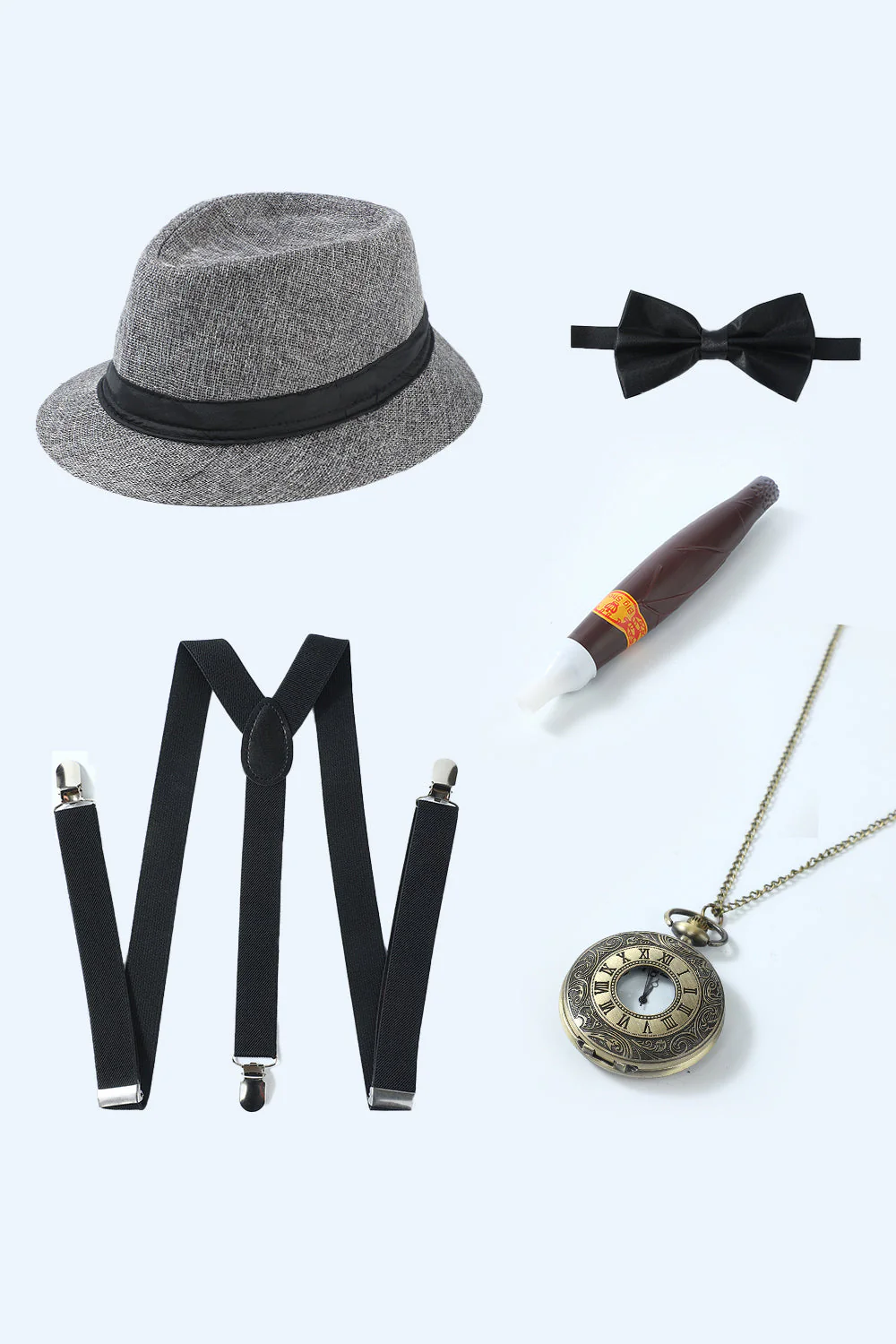 Blue 1920s Accessories Set for Men - Image 8