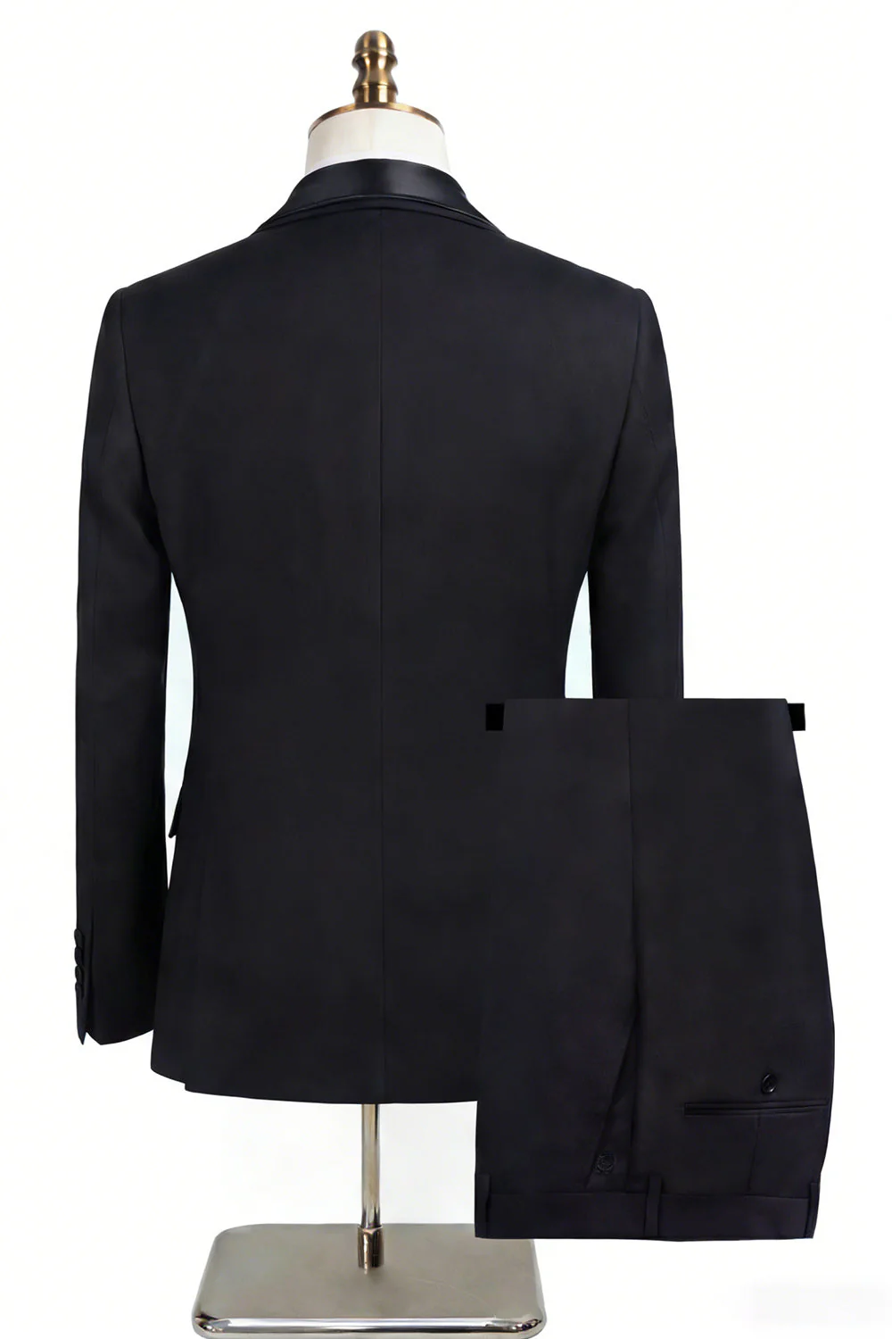 Blue 3 Piece Shawl Lapel One Button Men's Business Suits - Image 4