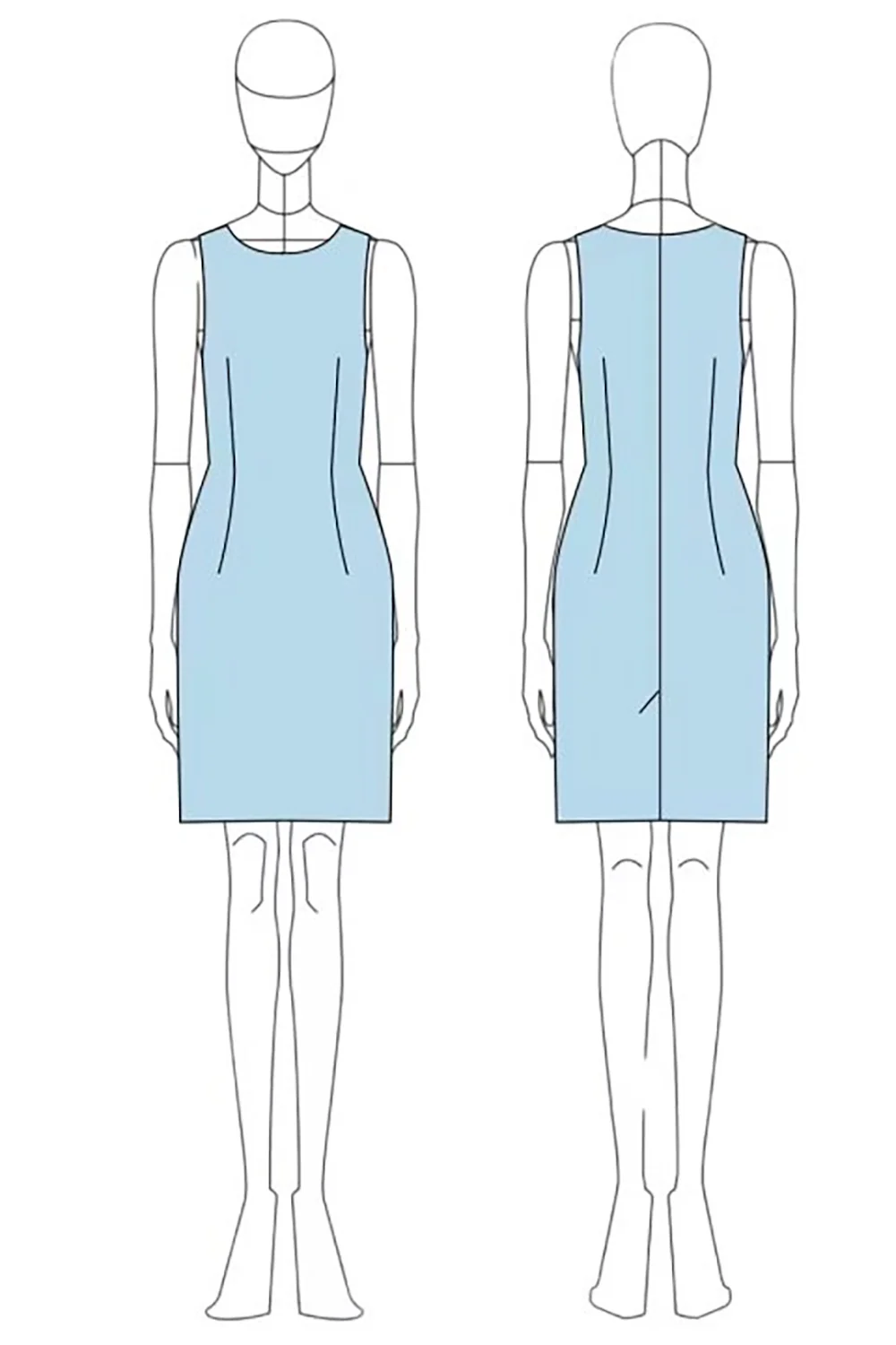 Blue Bodycon Round Neck 2 Piece Appliqued Mother of The Bride Dress - Image 3