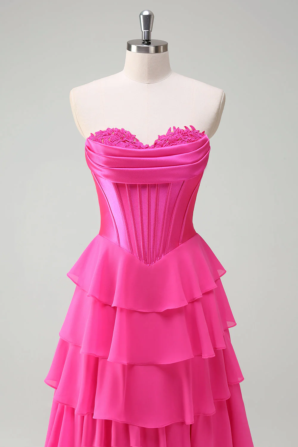 Blue Sweetheart Ruffled A Line Long Prom Dress - Image 10