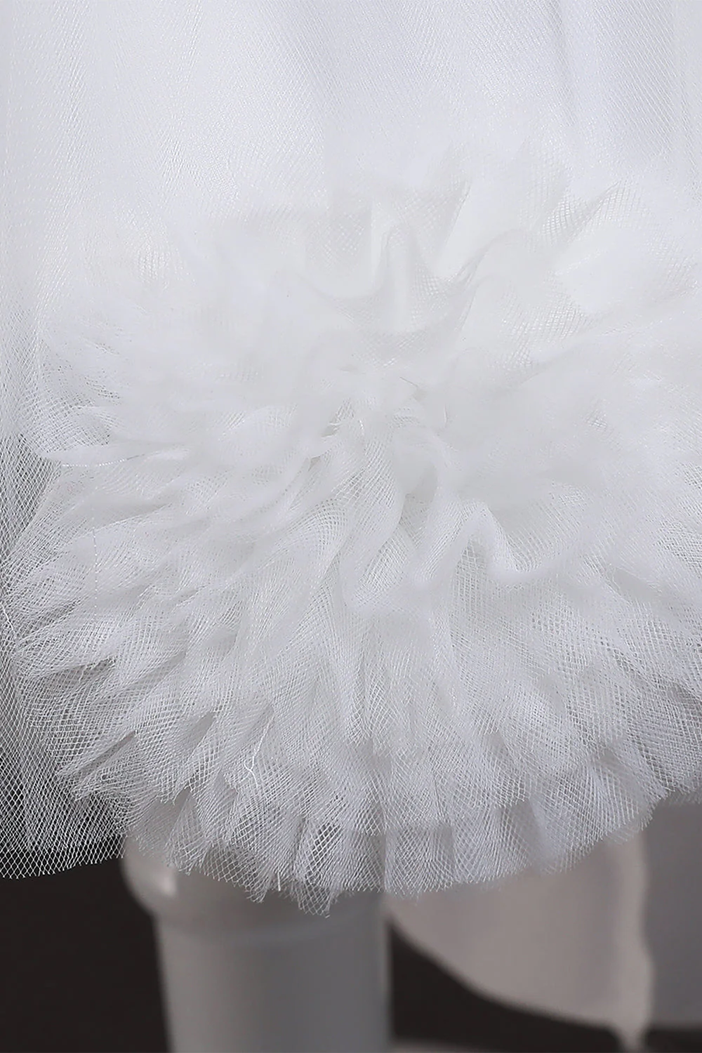 Blush High Low Flower Girl Dress with Flowers - Image 10