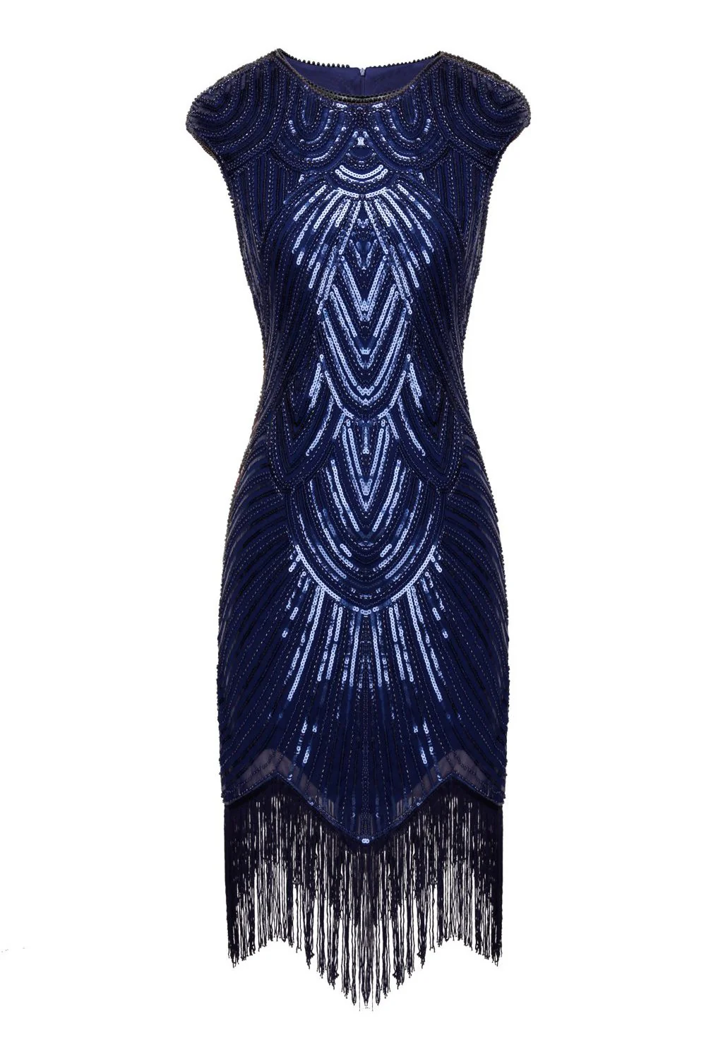 Burgundy Gatsby Glitter Fringe 1920s Dress - Image 13