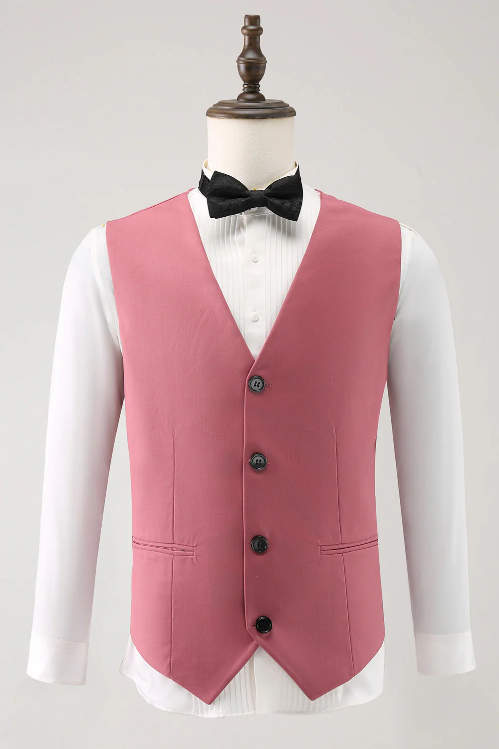 Coral Notched Lapel 3 Piece Single Breasted Men's Prom Suits - Image 4