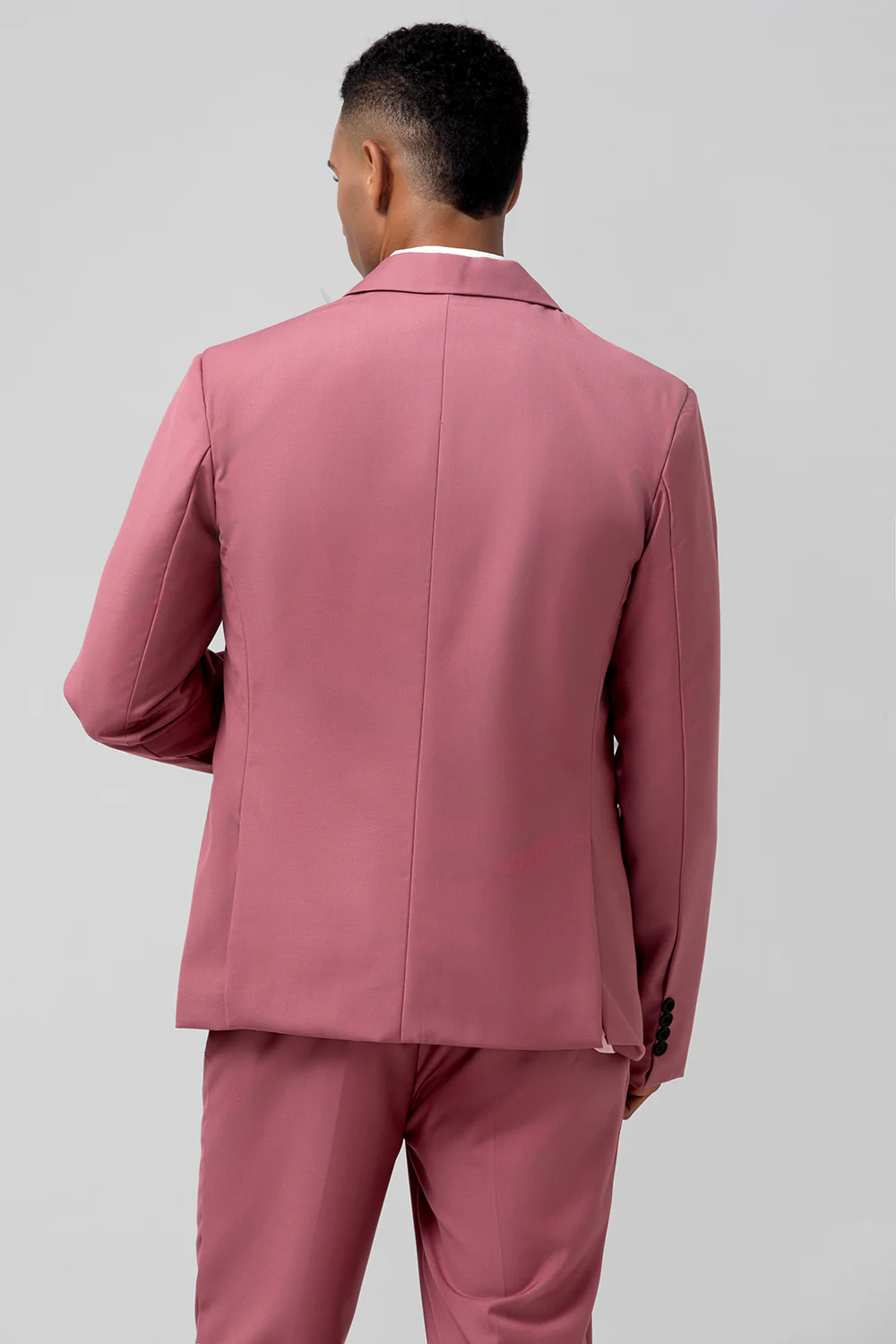 Coral Notched Lapel Single Breasted 3 Pieces Men's Suits - Image 2