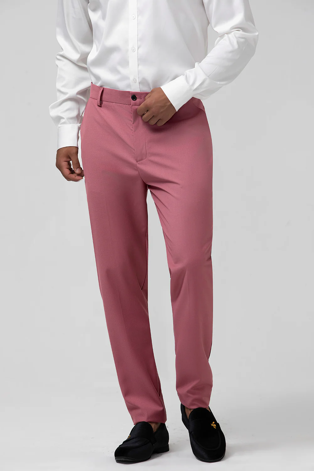Coral Notched Lapel Single Breasted 3 Pieces Men's Suits - Image 7
