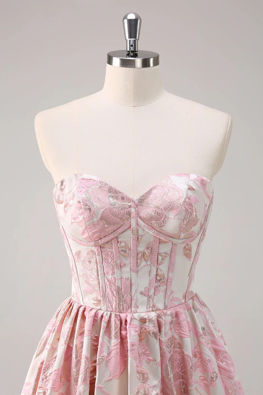 Cute Blue A-Line Sweetheart Brocade Corset Long Prom Dress - Image 10