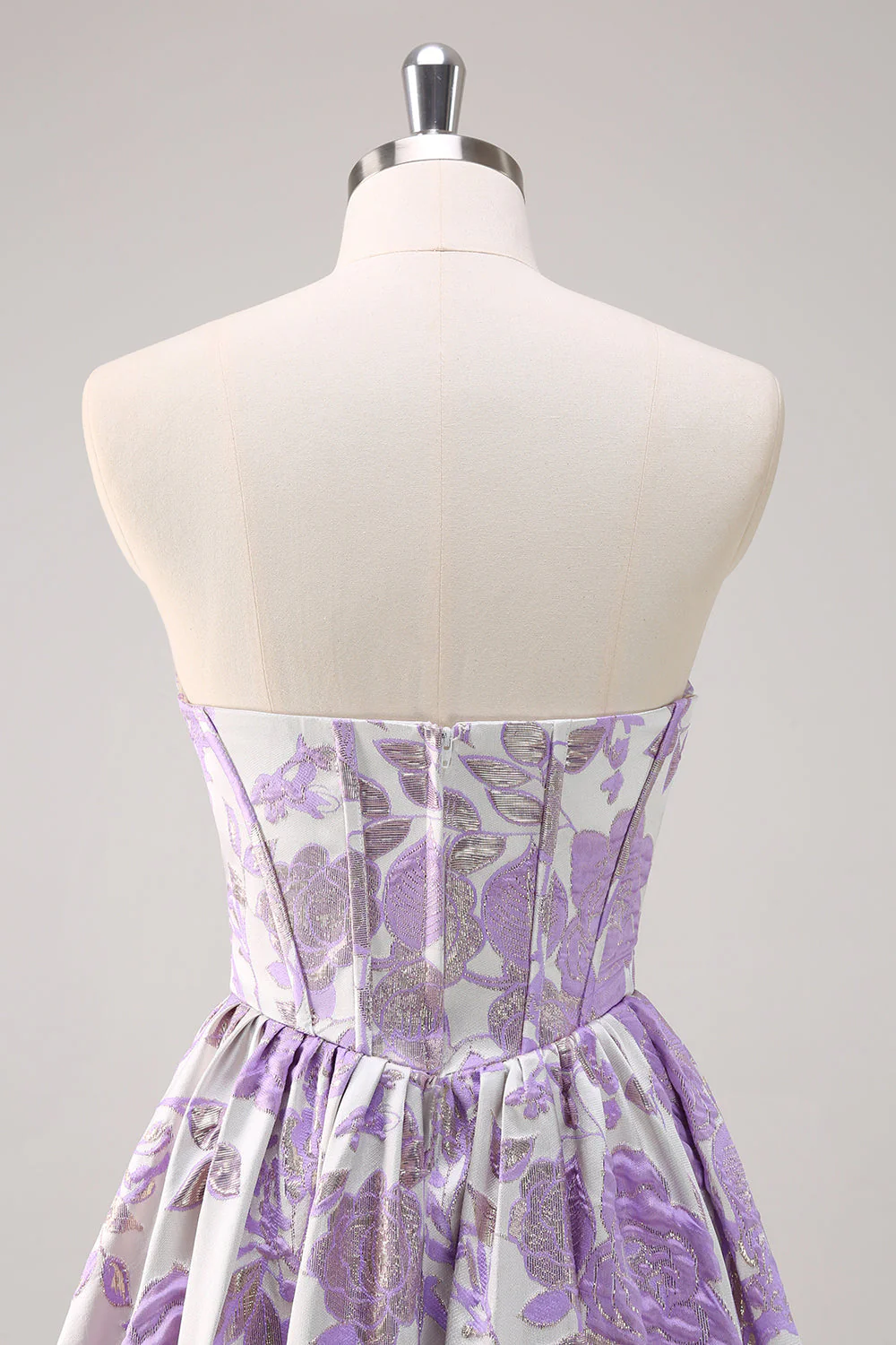 Cute Blue A-Line Sweetheart Brocade Corset Long Prom Dress - Image 17