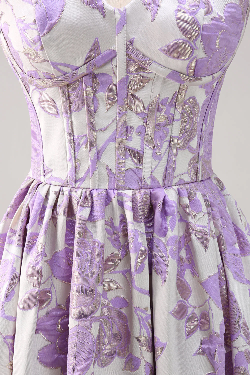 Cute Blue A-Line Sweetheart Brocade Corset Long Prom Dress - Image 19