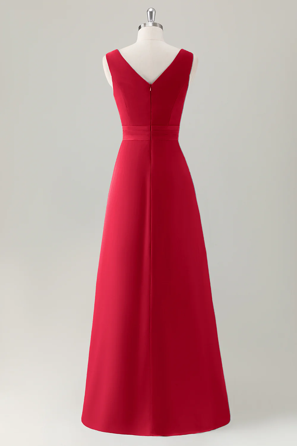 Dark Blue A Line Ruffle Long Bridesmaid Dress with Slit - Image 26