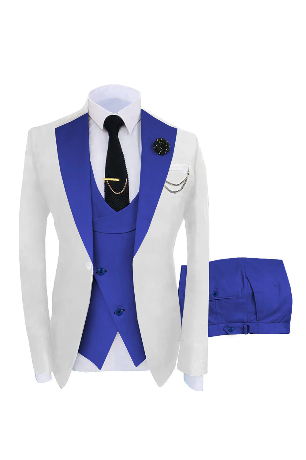 Dark Green 3 Piece One Button Notch Lapel Men's Prom Suits - Image 12