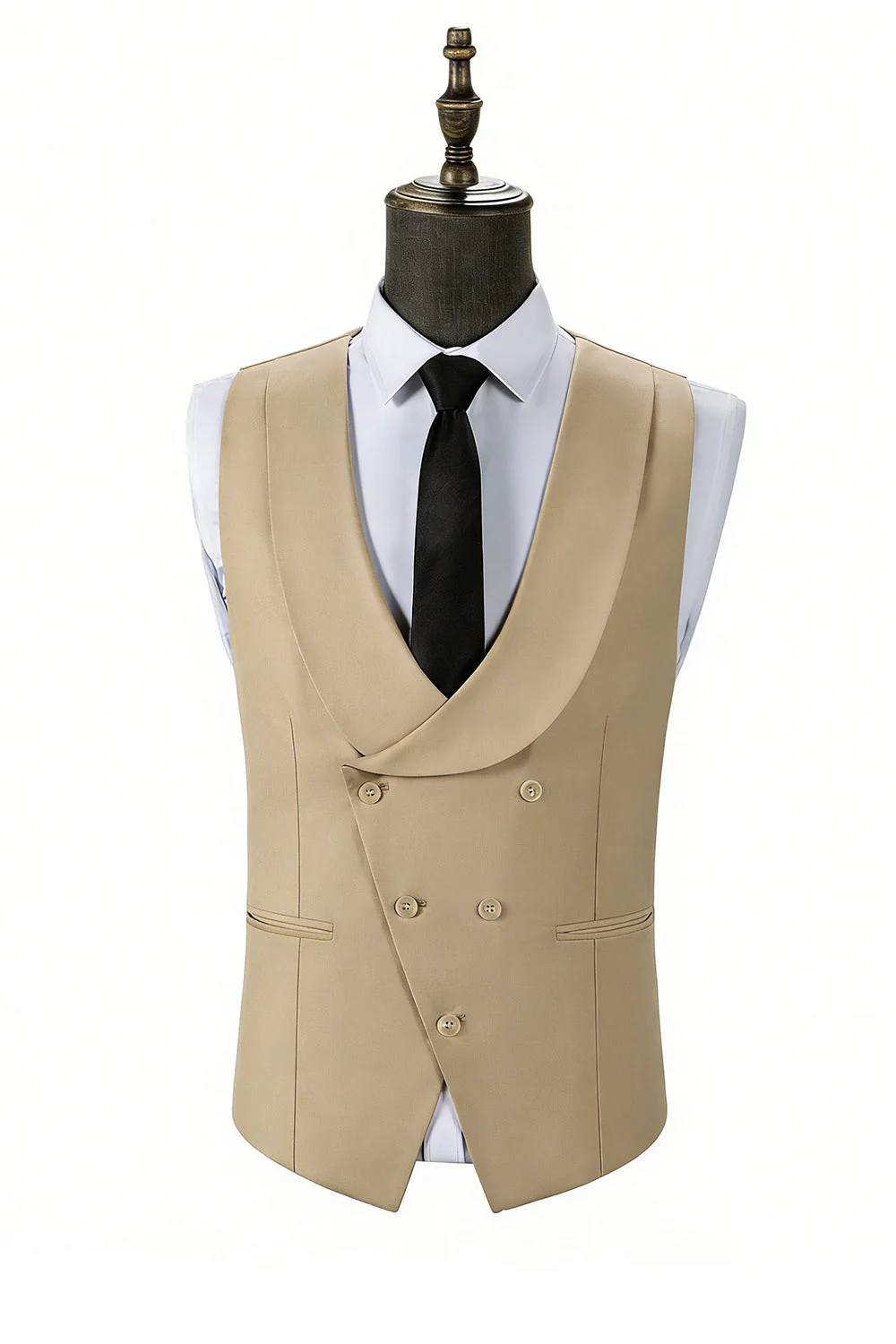 Dark Green 3 Piece One Button Notch Lapel Men's Prom Suits - Image 5