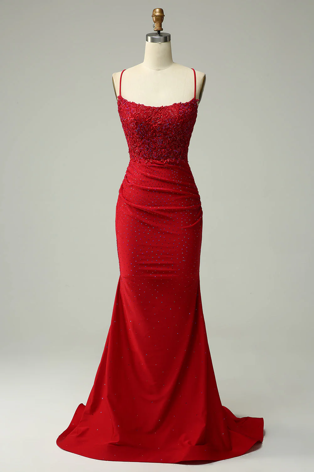 Dark Green Mermaid Halter Long Prom Dress with Appliques Beading - Image 13