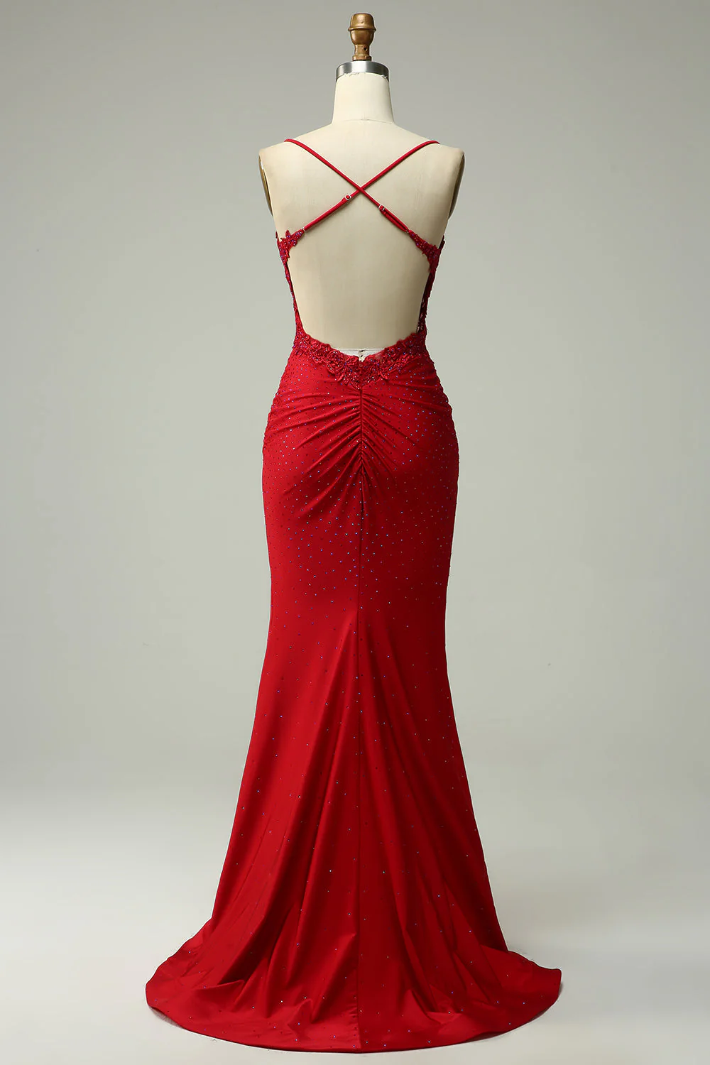 Dark Green Mermaid Halter Long Prom Dress with Appliques Beading - Image 14