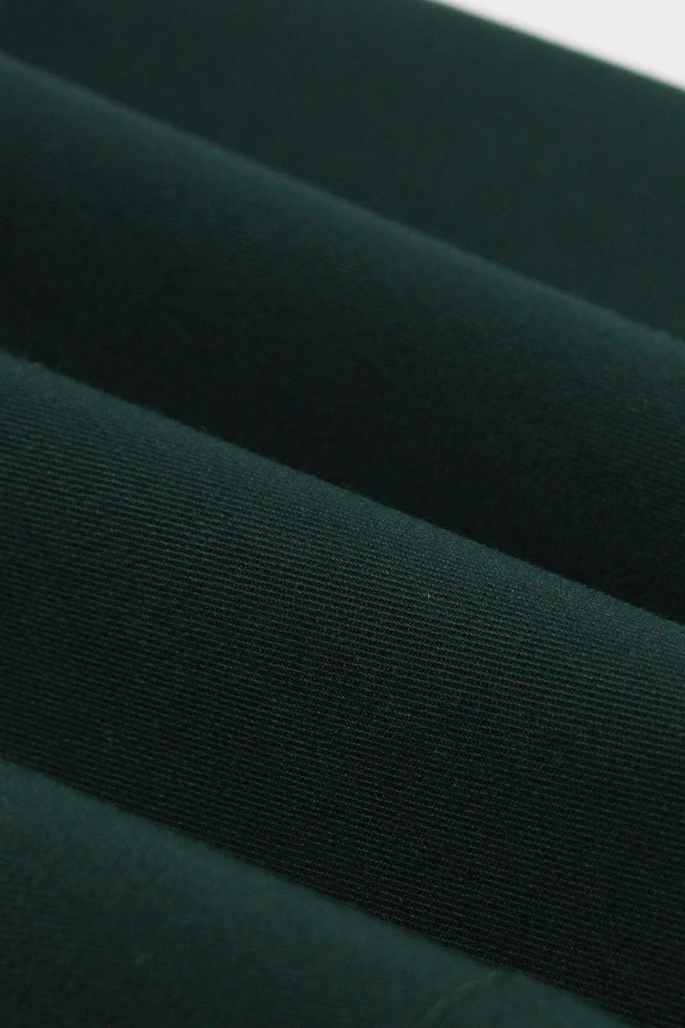 Dark Green Ruffled Short Sleeves 1950s Dress - Image 4
