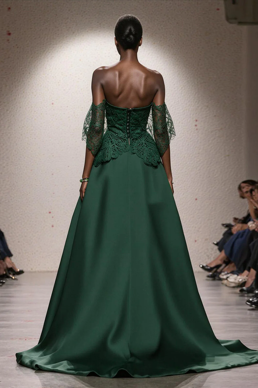 Dark Green Sweetheart A-Line Long Military Ball Dresses with Appliques - Image 2