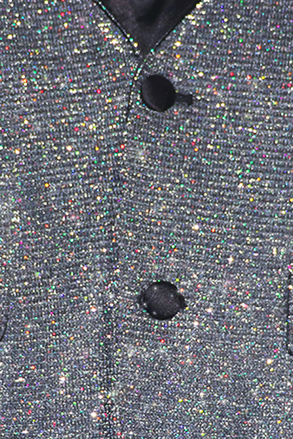 Glitter Grey Shawl Lapel Single Breasted Men's Blazer - Image 10