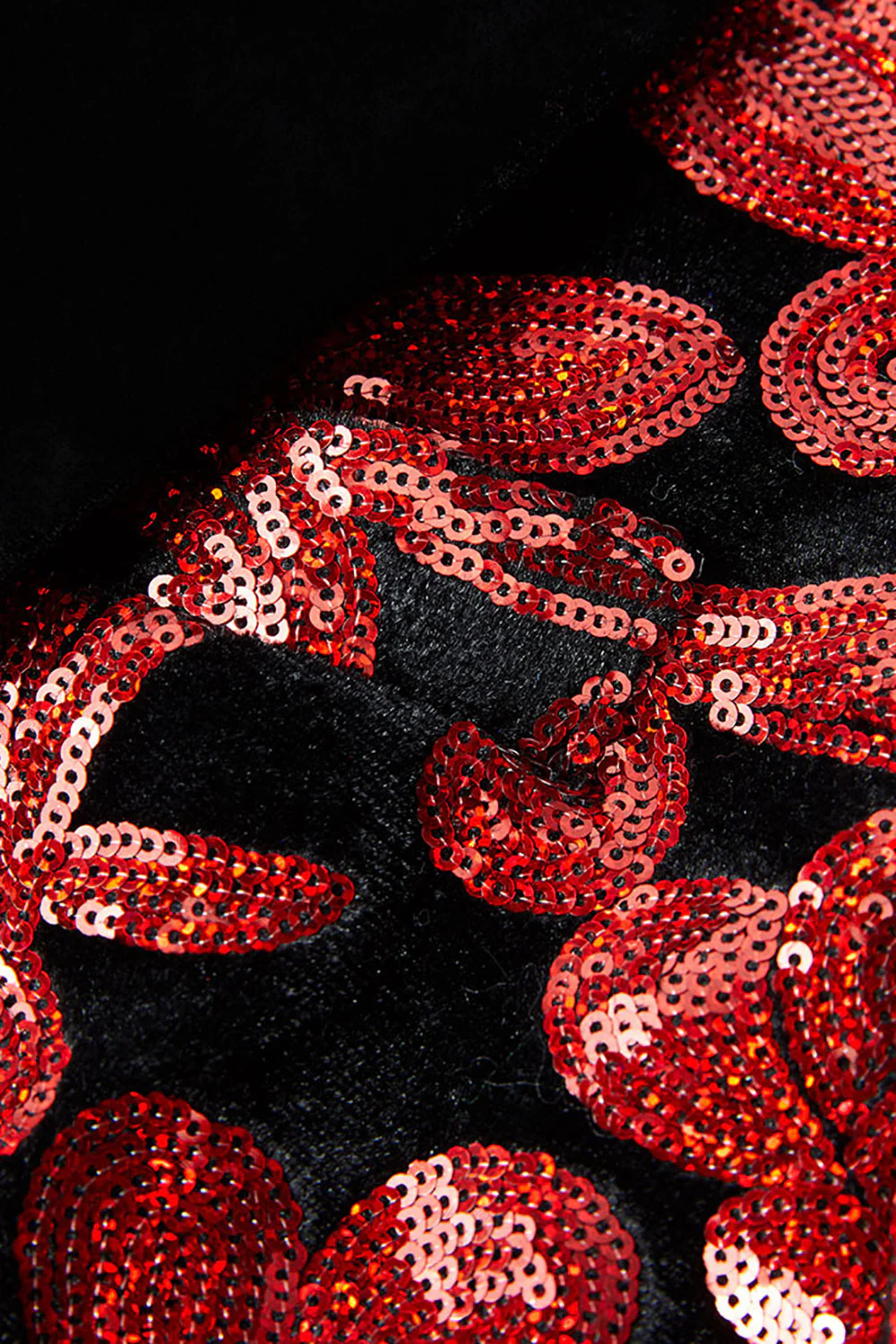 Glitter Red Sequins 2 Piece Men's Suits - Image 4