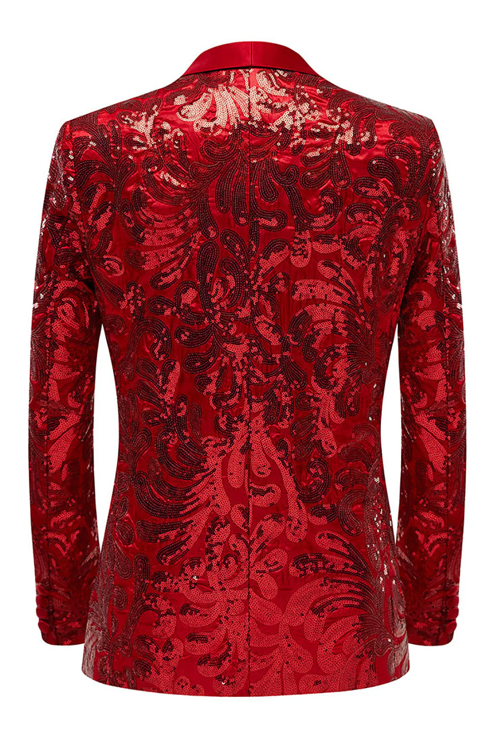 Glitter Red Sequins Men's Blazer - Image 2