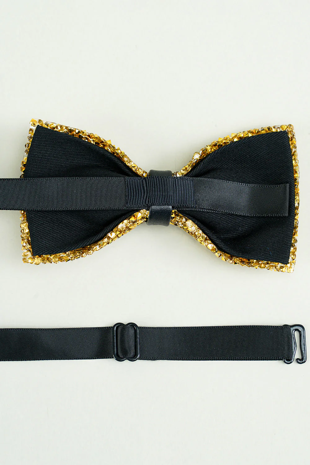 Golden Adjustable Bow Tie Formal Tuxedo Bowtie - Image 2