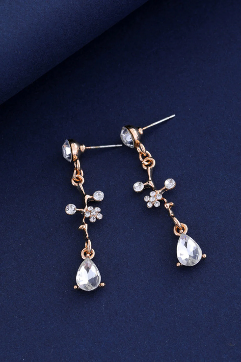 Golden Bridal Necklace Earring Set For Wedding - Image 4