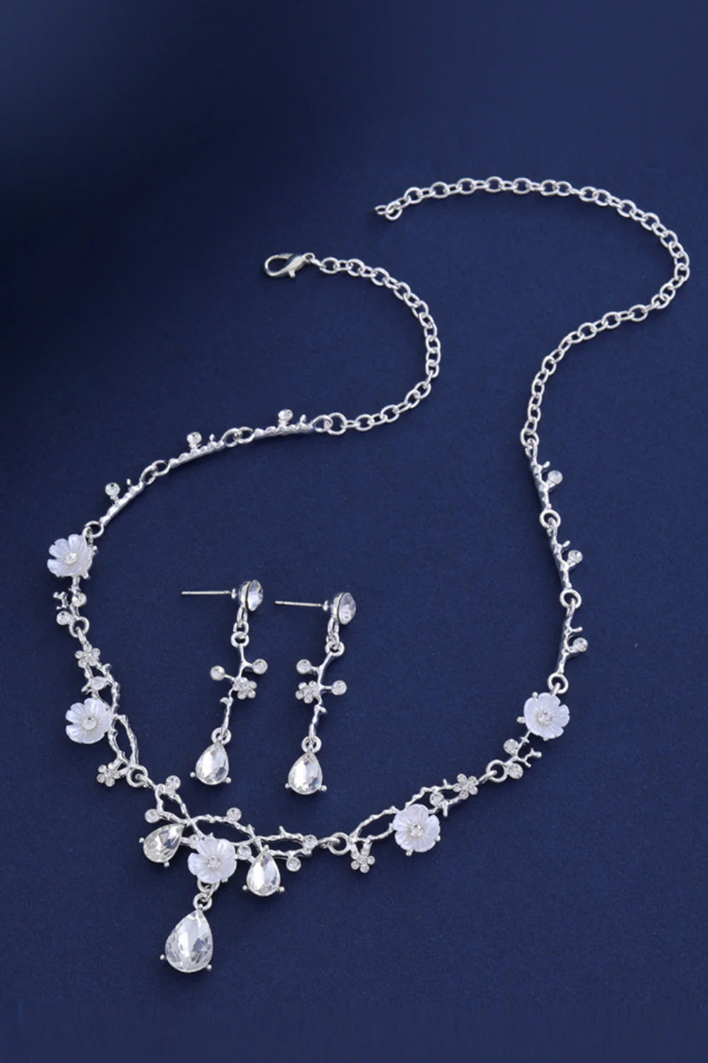 Golden Bridal Necklace Earring Set For Wedding - Image 5