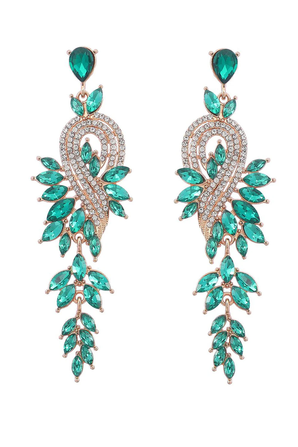 Earrings With Beadings and Rhinestones - Image 3