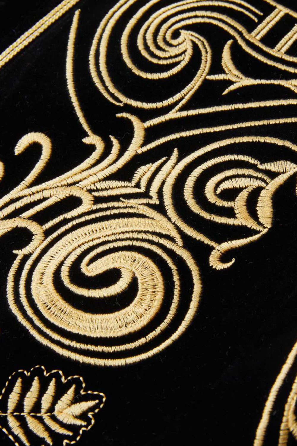 Green Open Front Geometric Embroidered Men's Blazer - Image 15