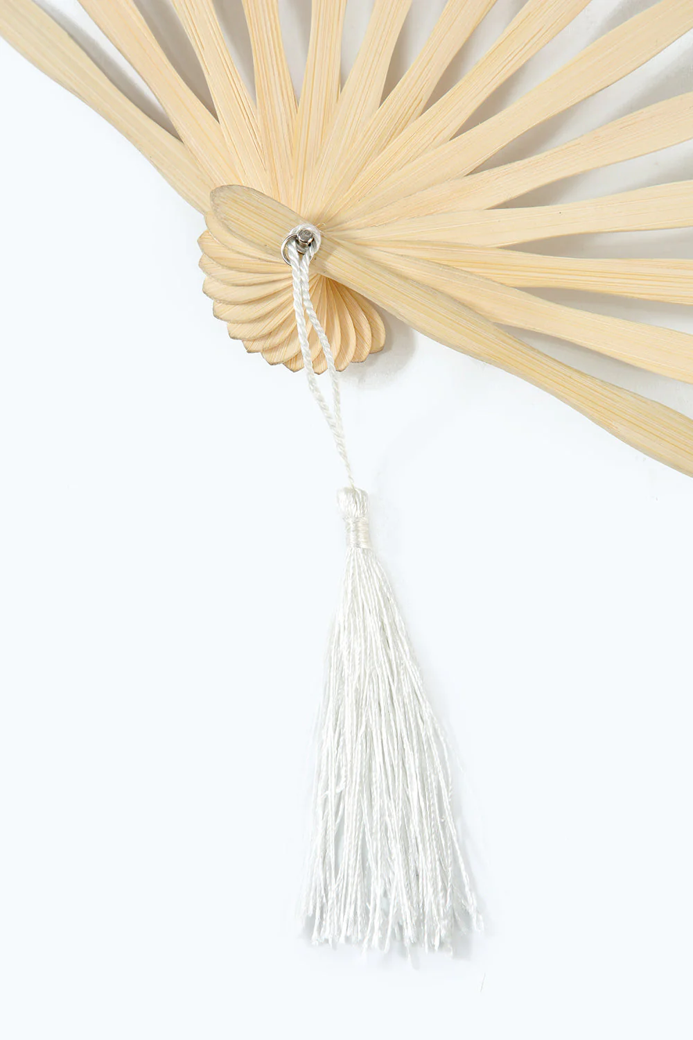 Ivory 1920s Hollow Lace Fan with Fringes - Image 6