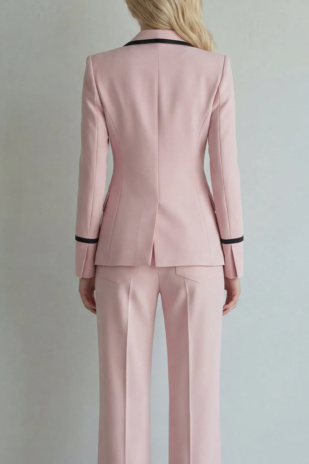 Ivory Peak Lapel Single Breasted 2 Piece Wide Leg Prom Suits - Image 8