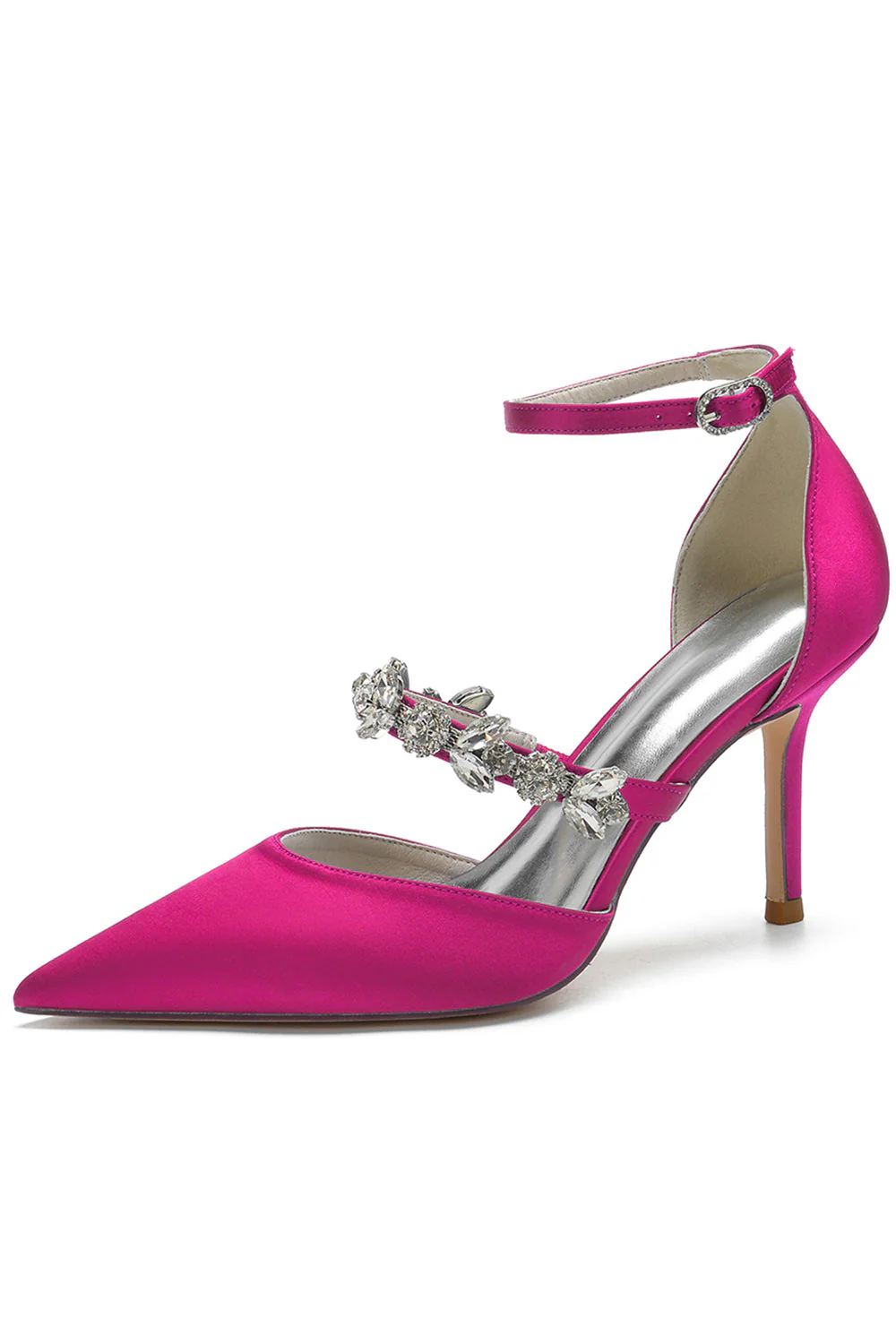 Ivory Rhinestone Pointed High Heels - Image 10
